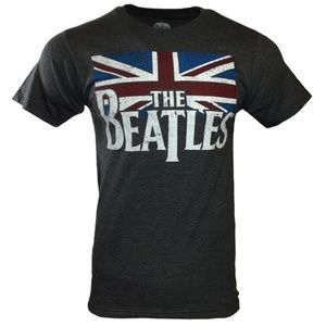 The Beatles UK Flag British Rock Music Tee